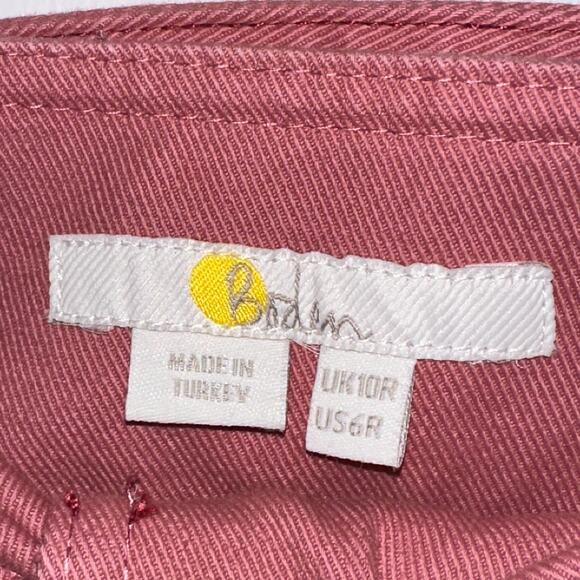 Boden Bude Trousers Size 6R Tie Waist Straight Leg Pleated Stretch Pink Preppy - Picture 5 of 10